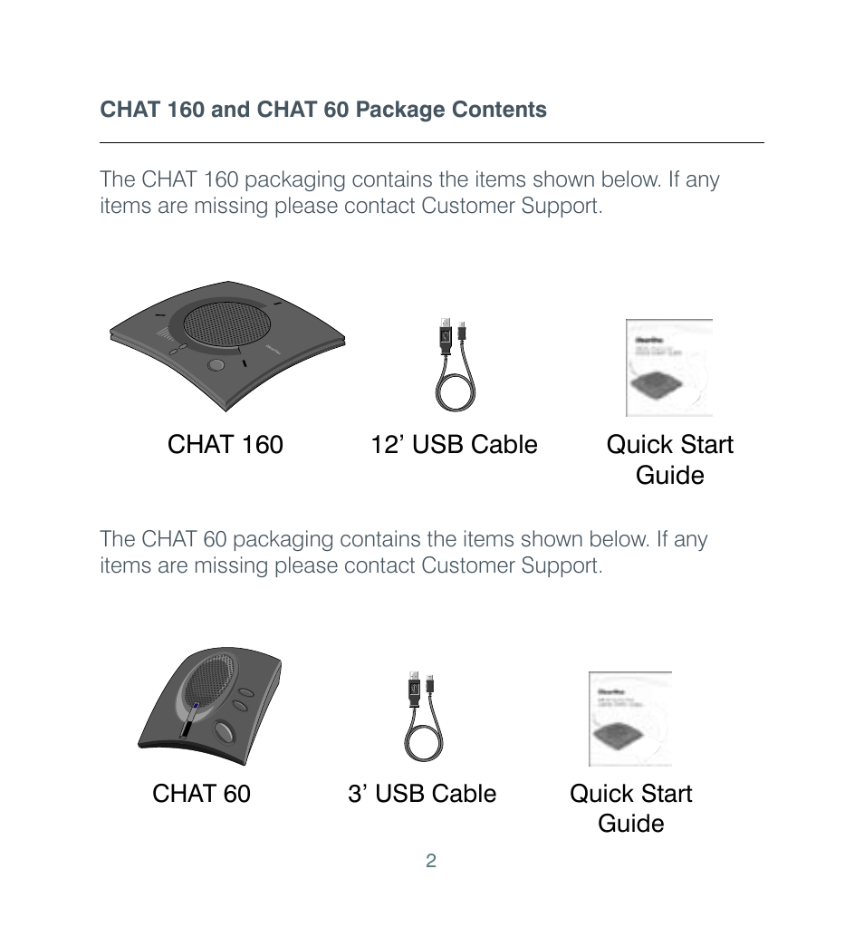 ClearOne CHAT 160 Quick Start User Manual | Page 2 / 8