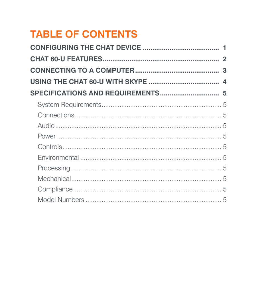ClearOne CHAT 60-U Quick Start User Manual | Page 2 / 8
