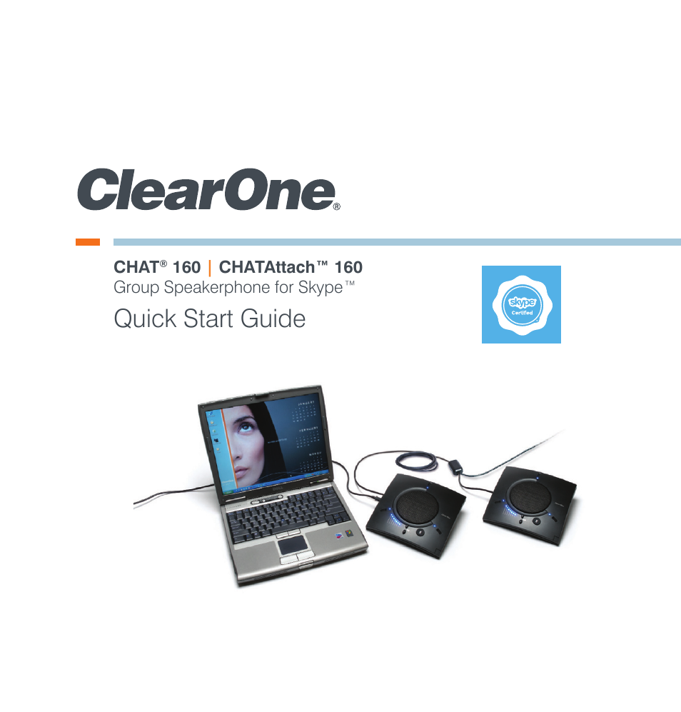 ClearOne CHATAttach 160 Quick Start User Manual | 9 pages