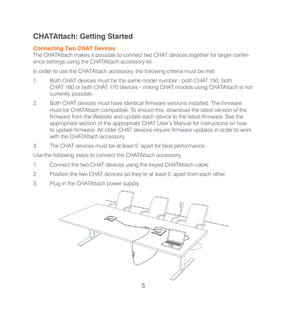 Chatattach: getting started | ClearOne CHATAttach 170 Quick Start User Manual | Page 5 / 9