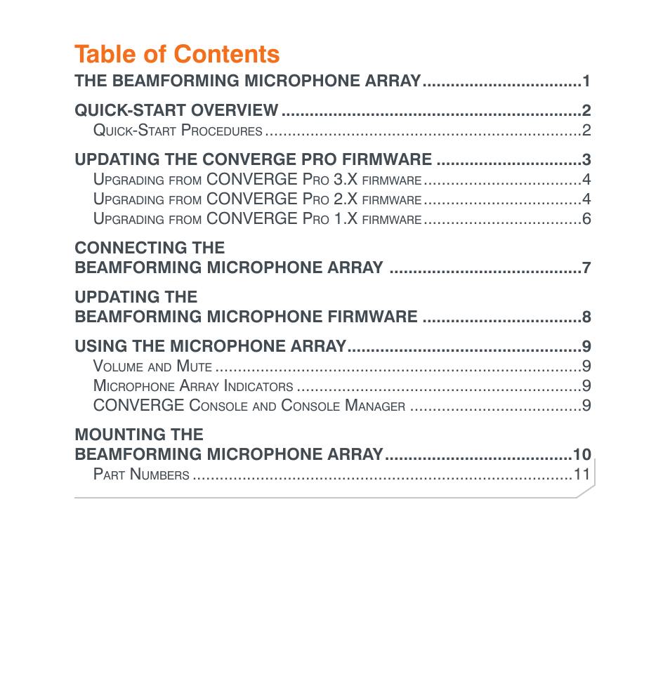 ClearOne Beamforming Microphone Array Quick Star User Manual | Page 2 / 14