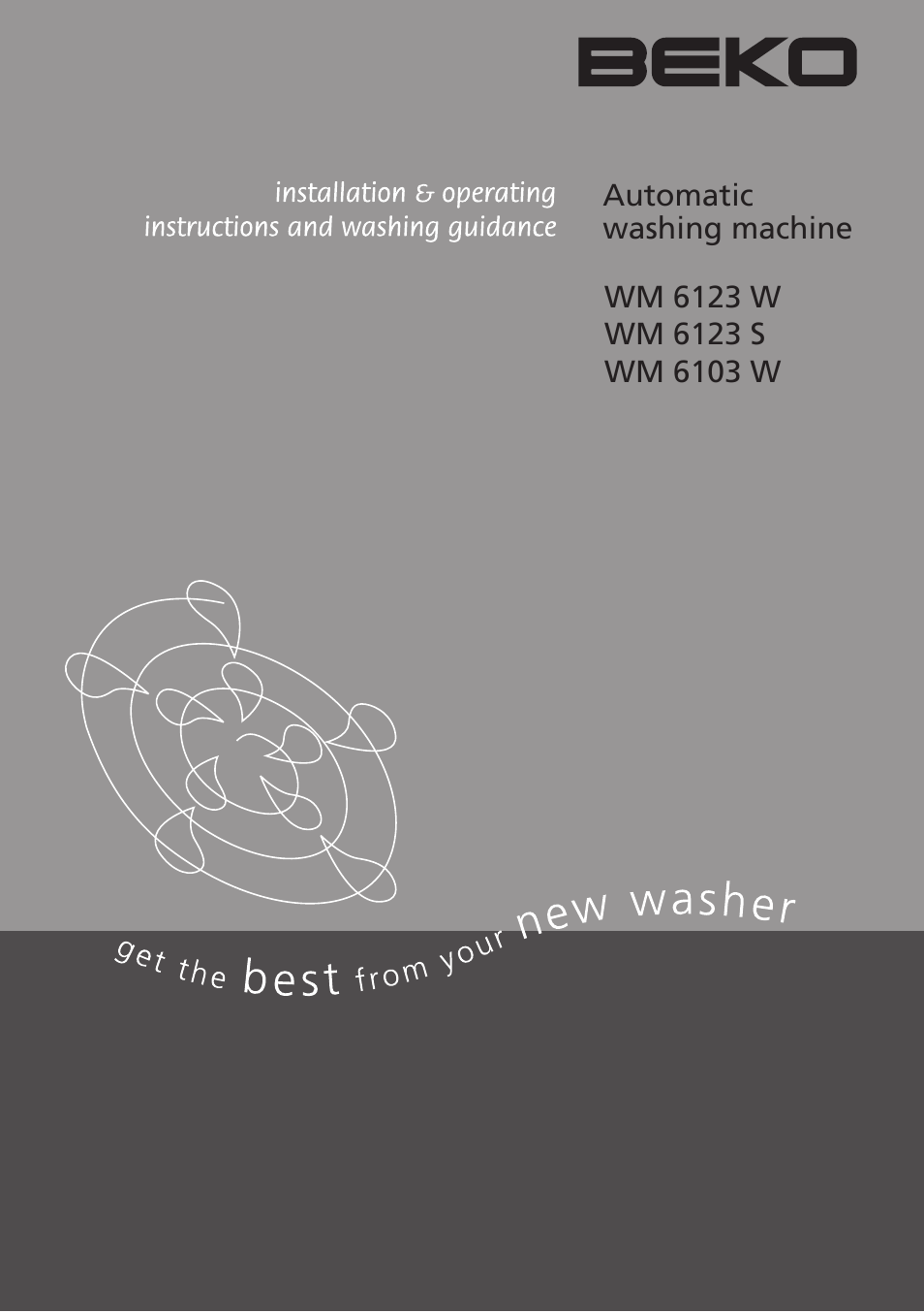 Beko WM 6123 S User Manual | 36 pages