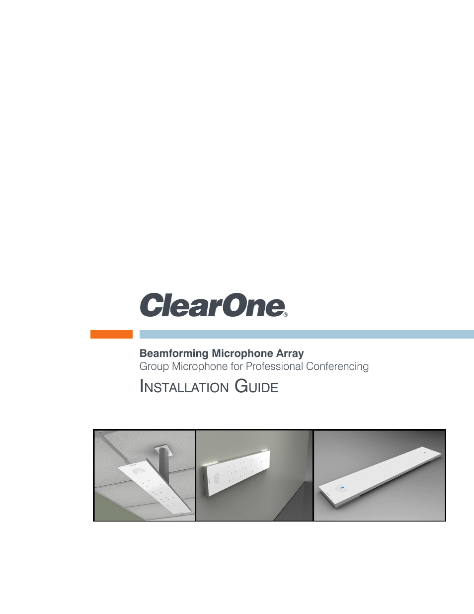 ClearOne Beamforming Microphone Array Installation Guide User Manual | 28 pages