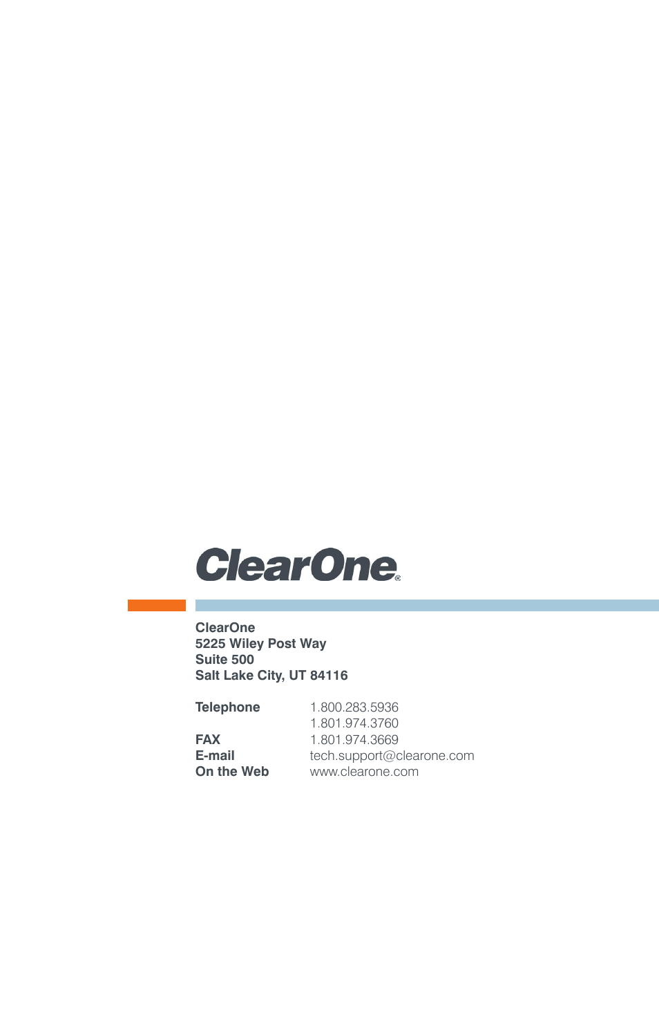 ClearOne Ceiling Microphone Array User Manual | Page 20 / 20