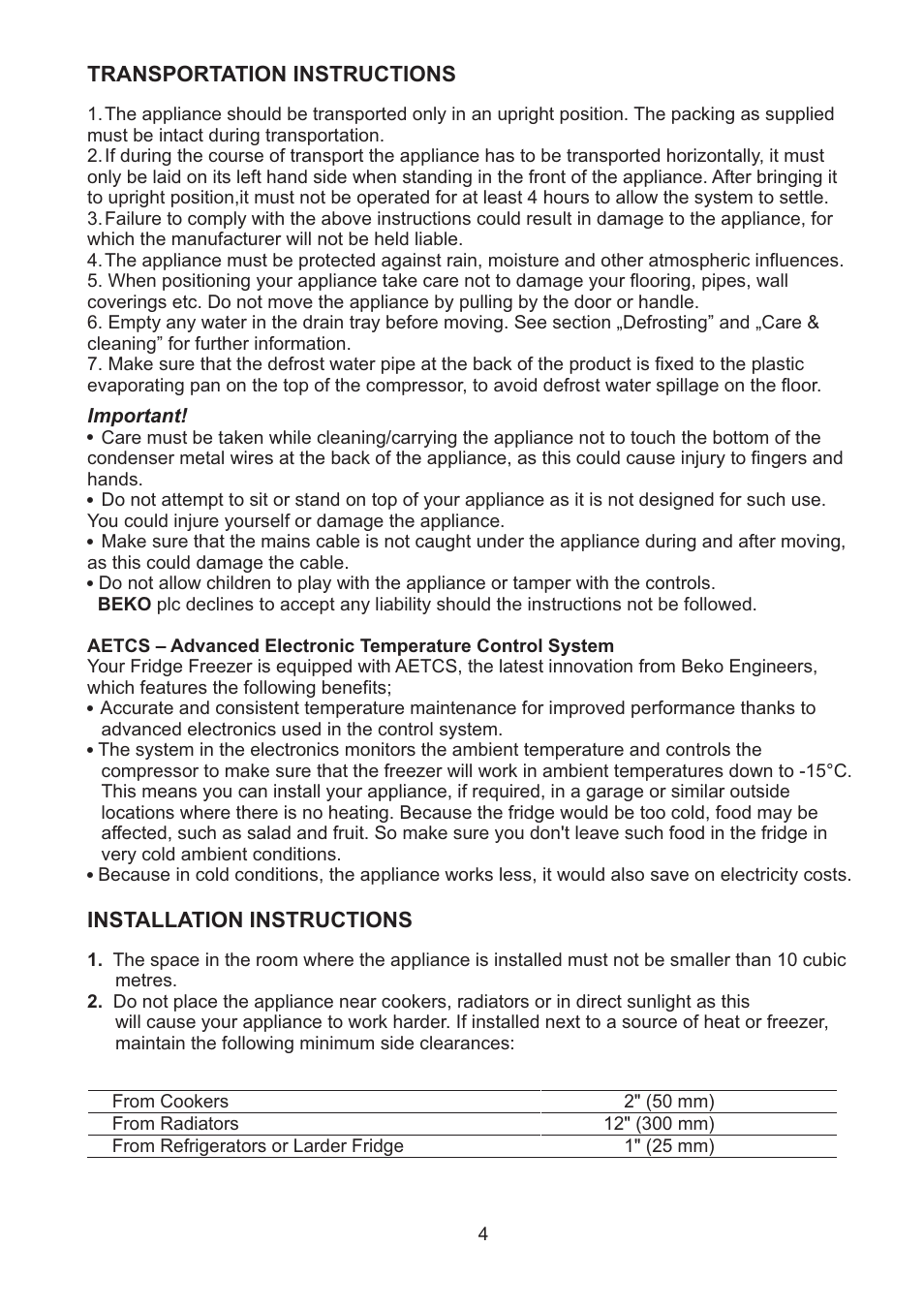 Beko CDA 664 F User Manual | Page 5 / 18