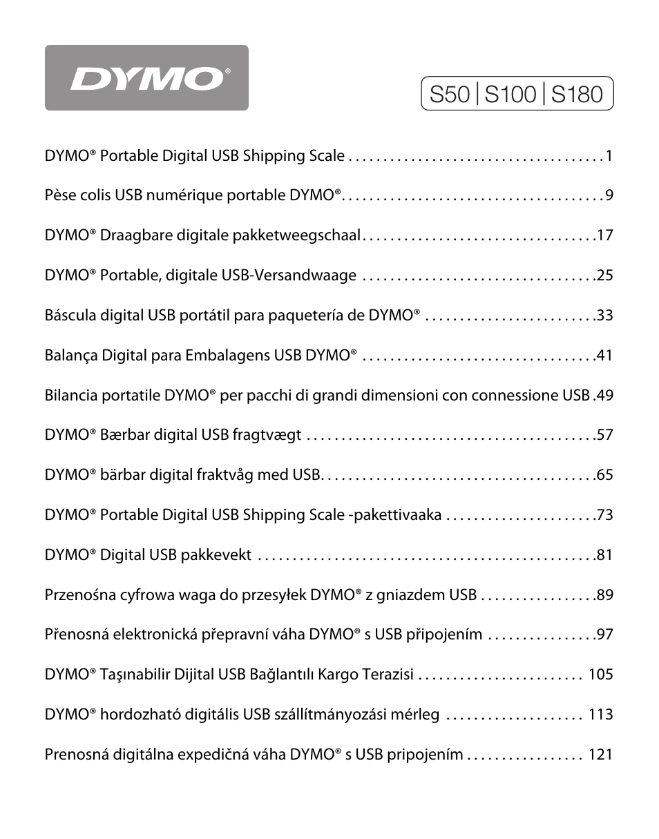 Dymo S50 User Manual | Page 3 / 134