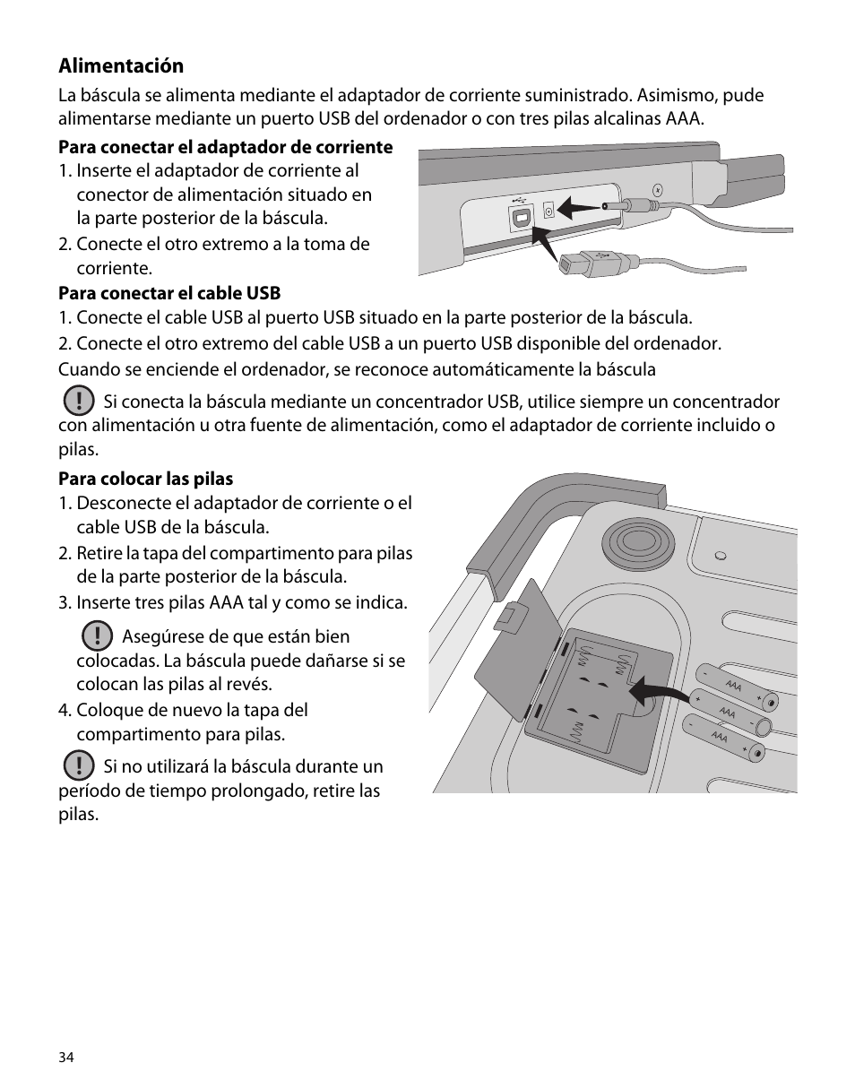 Alimentación | Dymo S50 User Manual | Page 38 / 134