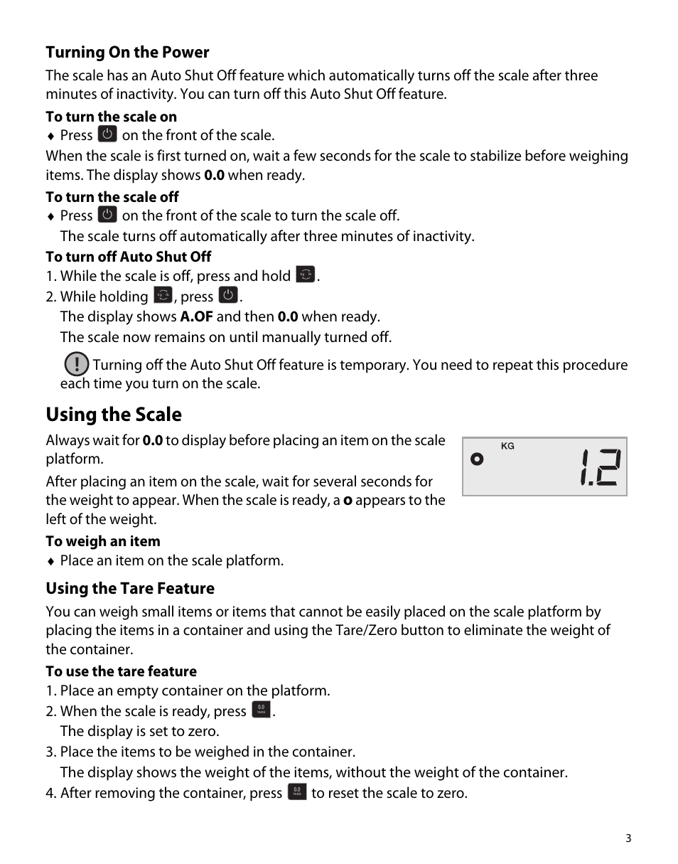 Turning on the power, Using the scale, Using the tare feature | Dymo S50 User Manual | Page 7 / 134