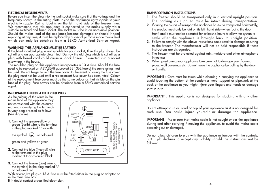 Beko TZDA 503 User Manual | Page 3 / 9