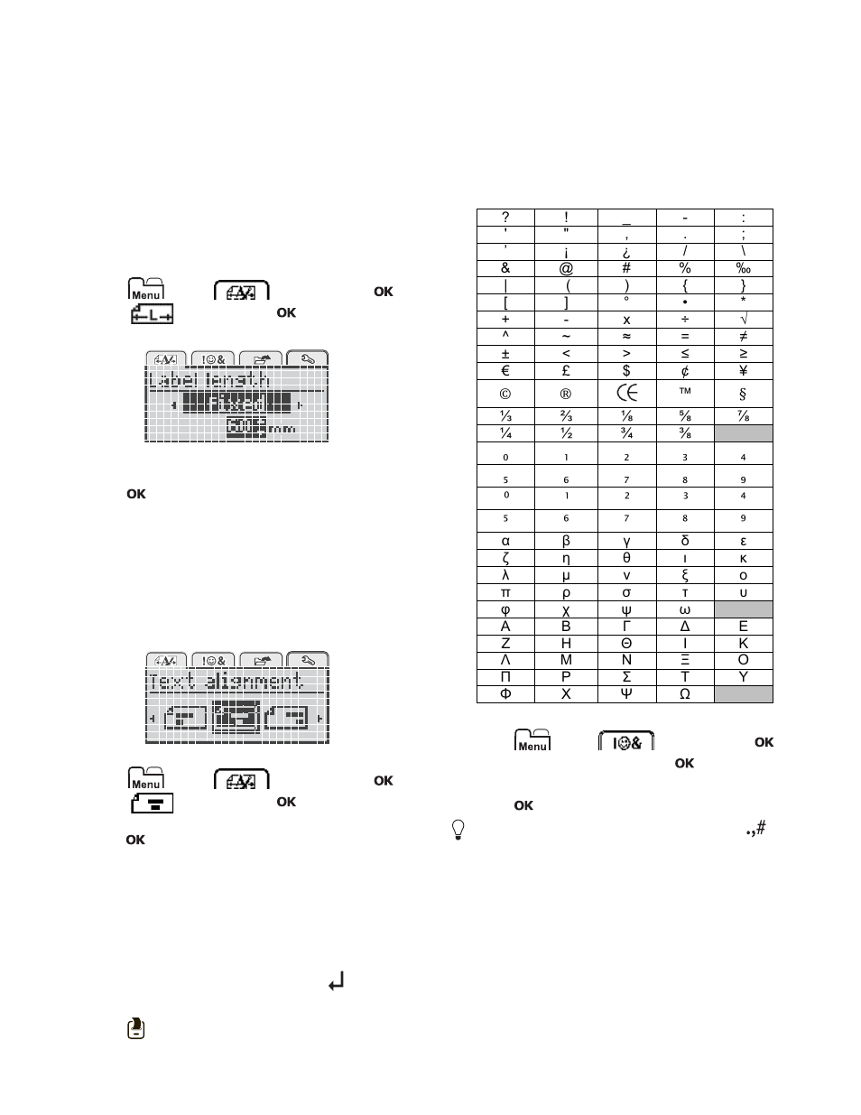 Creating fixed-length labels, Aligning the text, Creating two-line labels | Using clip art, symbols, and special characters, Adding symbols | Dymo LabelManager 280 User Manual | Page 9 / 17