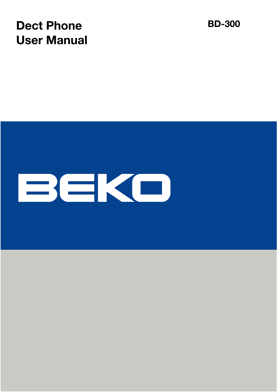 Beko BD-300 User Manual | 18 pages