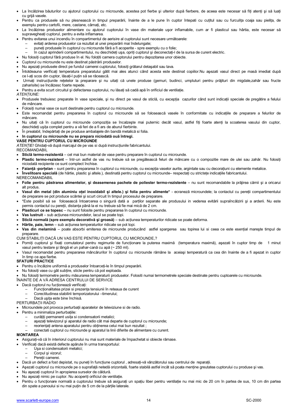 Scarlett SC-2000 User Manual | Page 14 / 34