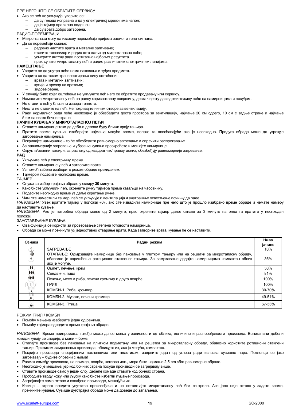 Scarlett SC-2000 User Manual | Page 19 / 34