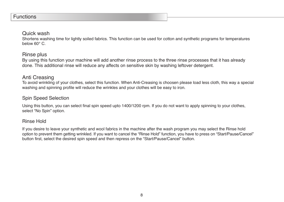 Beko D7082E User Manual | Page 11 / 24