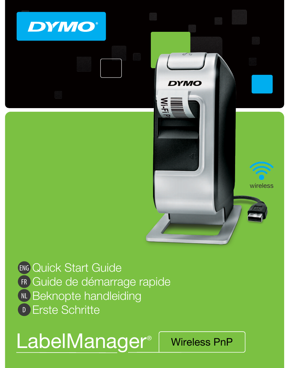 Dymo LabelManager Wireless PnP Quick Start Guide User Manual | 62 pages