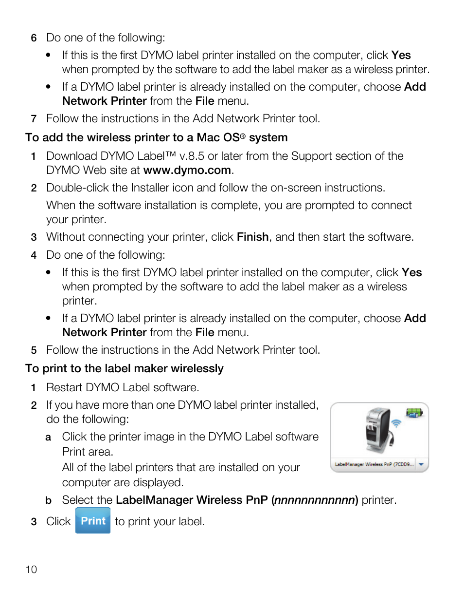 Dymo LabelManager Wireless PnP Quick Start Guide User Manual | Page 14 / 62