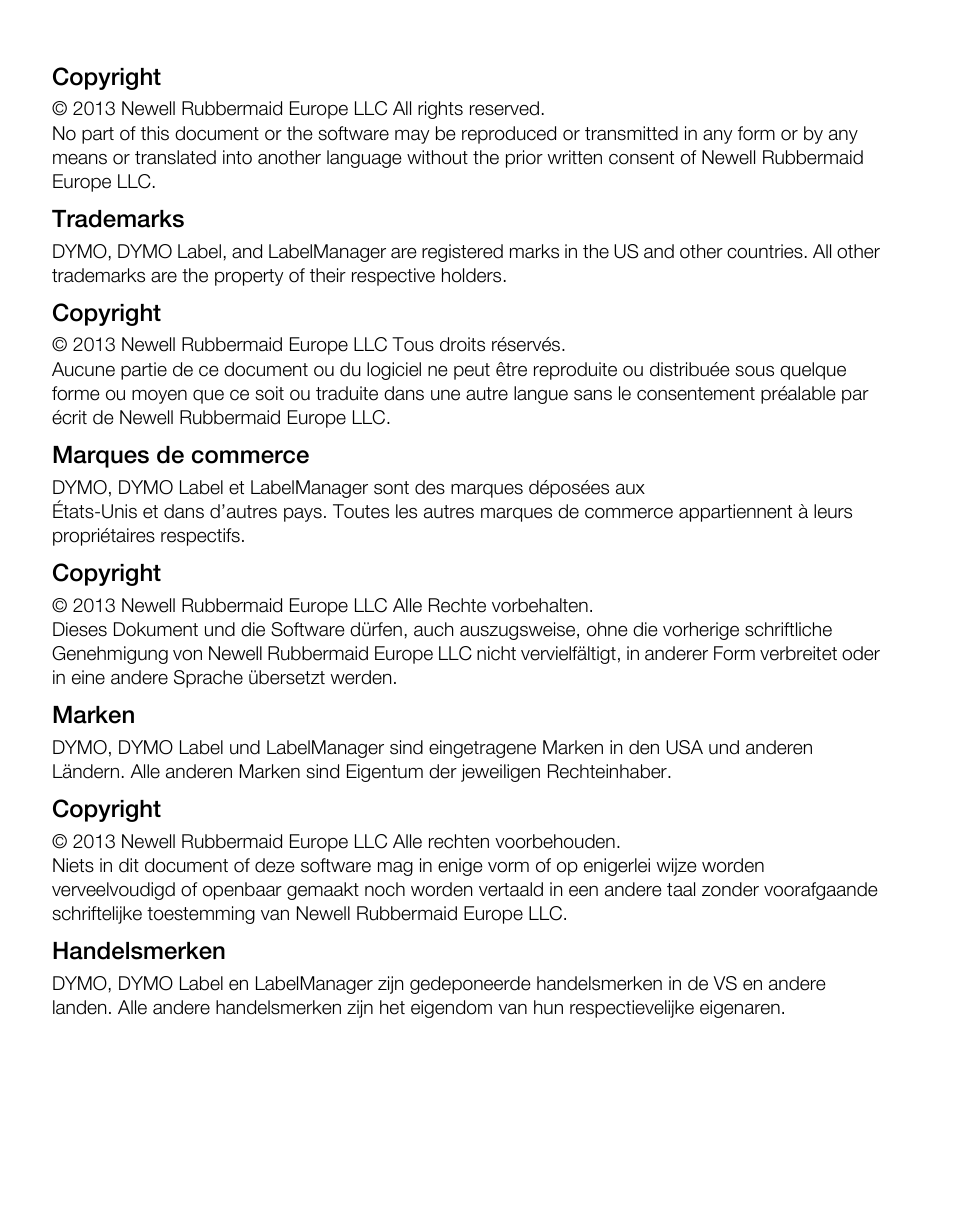 Dymo LabelManager Wireless PnP Quick Start Guide User Manual | Page 2 / 62