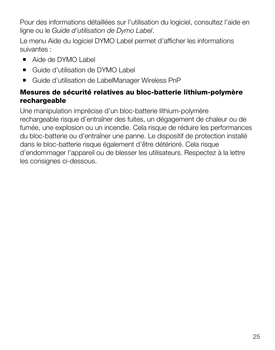 Dymo LabelManager Wireless PnP Quick Start Guide User Manual | Page 29 / 62