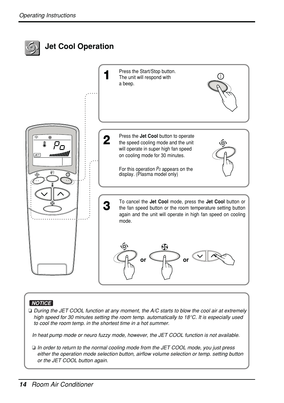 Jet cool operation | Beko LG-BKE 6450 D User Manual | Page 14 / 23
