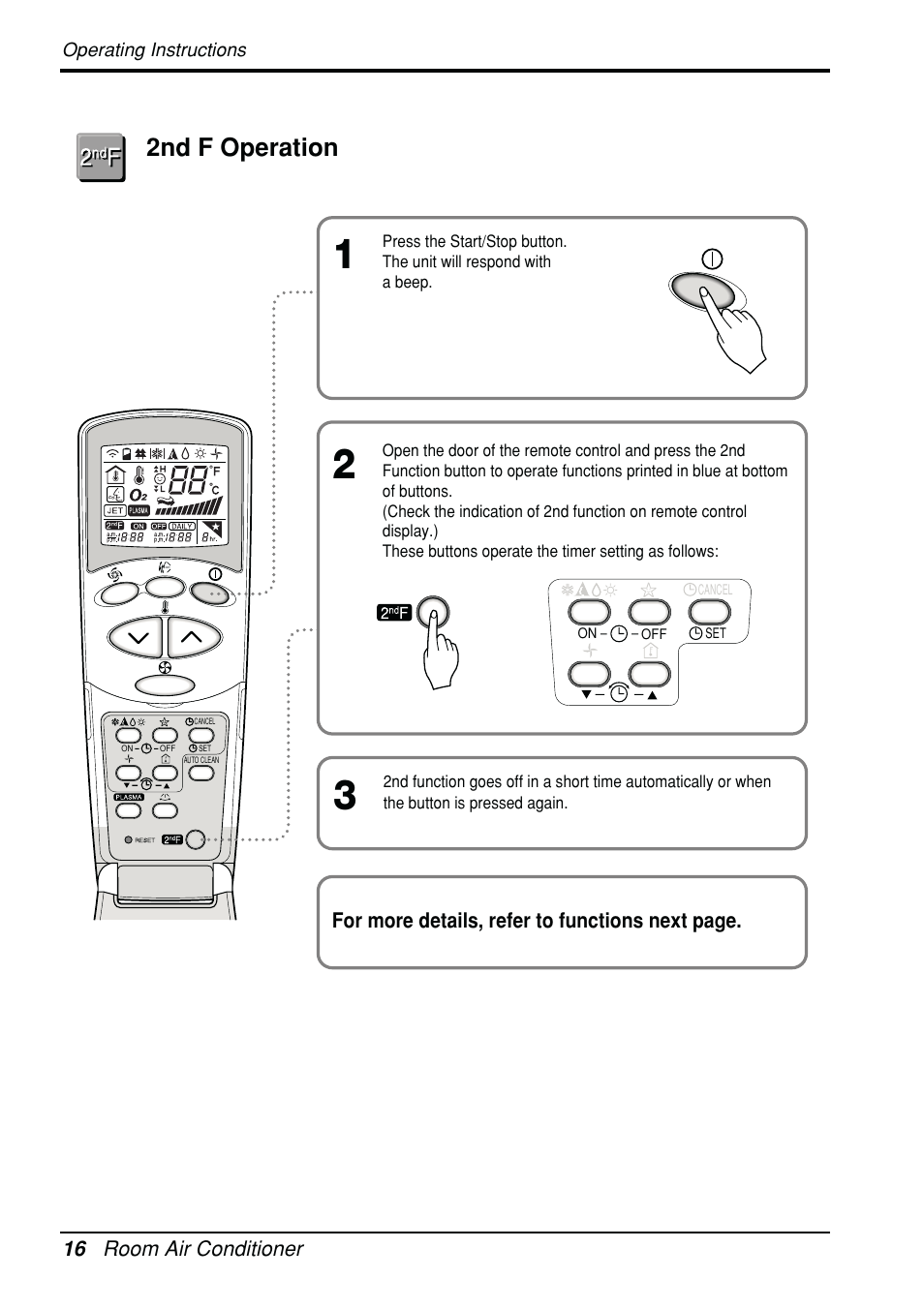 2nd f operation | Beko LG-BKE 6450 D User Manual | Page 16 / 23