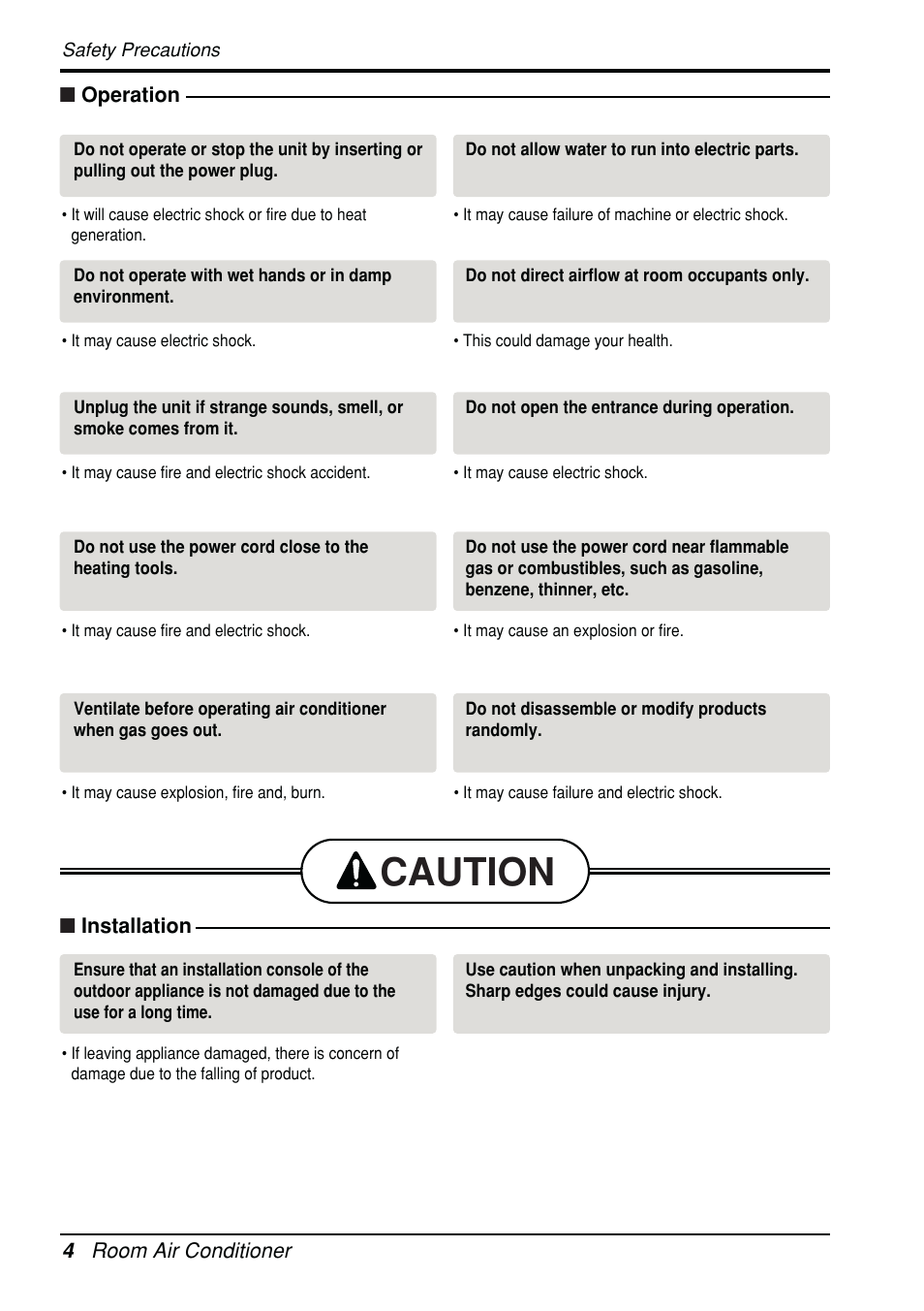 Caution | Beko LG-BKE 6450 D User Manual | Page 4 / 23