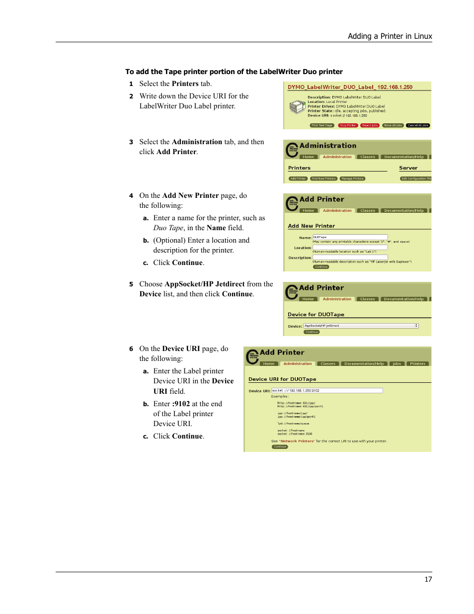 Dymo LabelWriter Print Server User Manual | Page 21 / 34