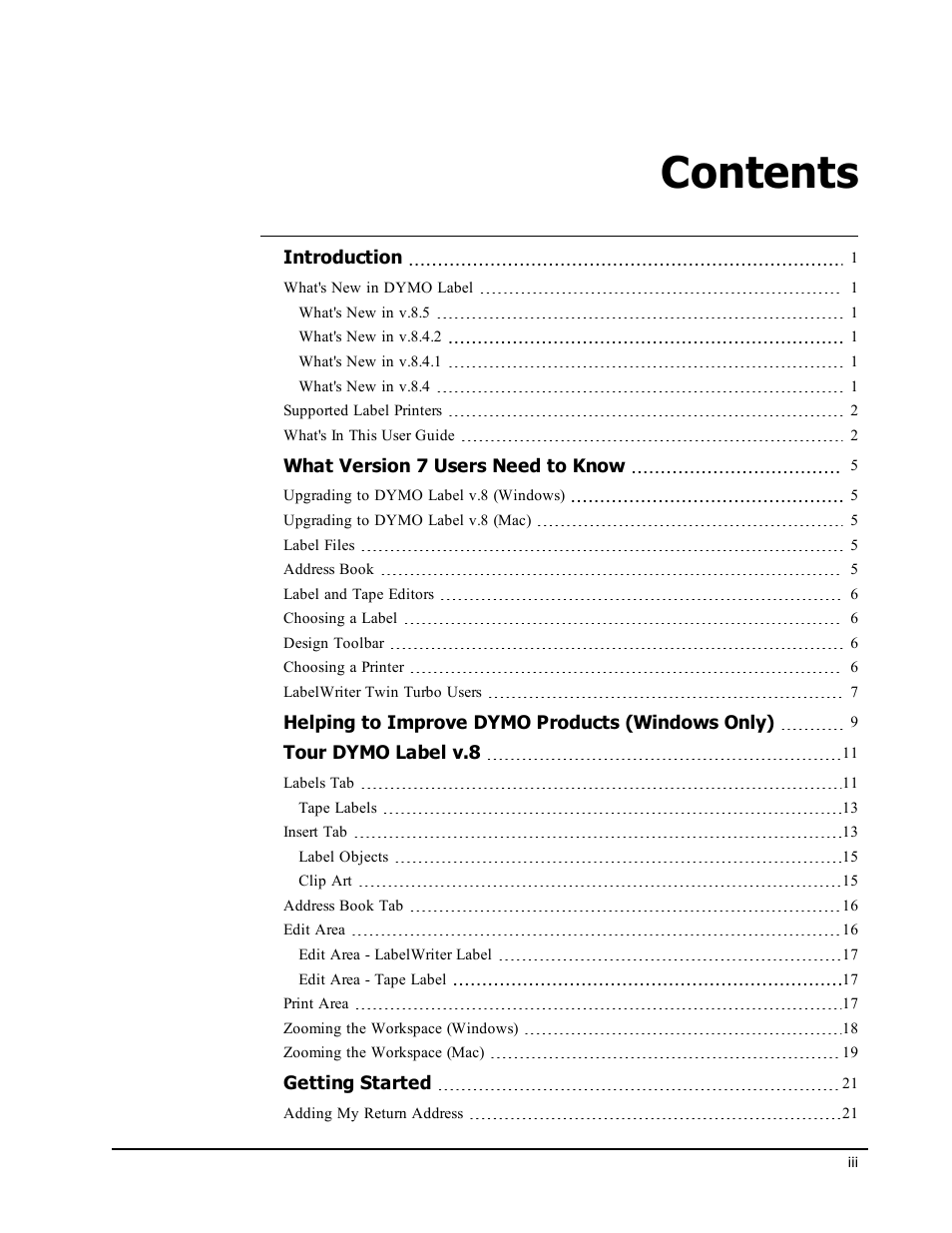 Dymo LabelWriter 450 Turbo Software Manual User Manual | Page 3 / 118