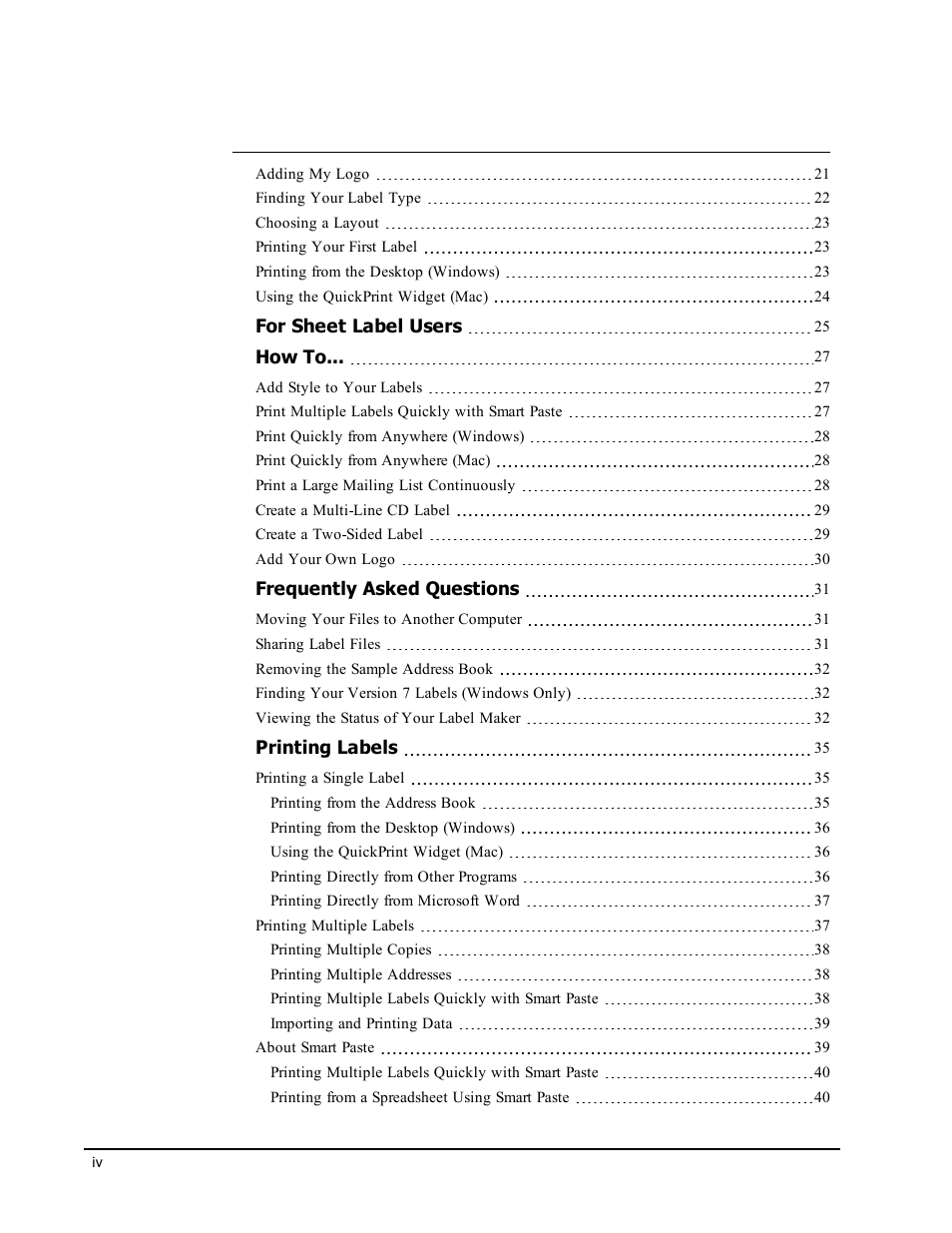 Dymo LabelWriter 450 Turbo Software Manual User Manual | Page 4 / 118