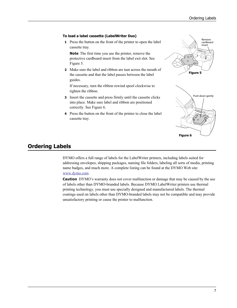 Ordering labels | Dymo LabelWriter 450 Turbo Hardware Manual User Manual | Page 11 / 29