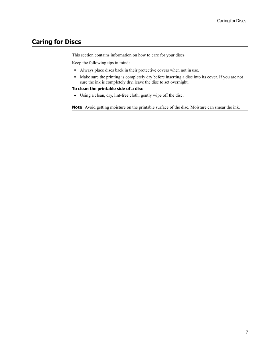 Caring for discs | Dymo Disc Painter User Manual | Page 11 / 56