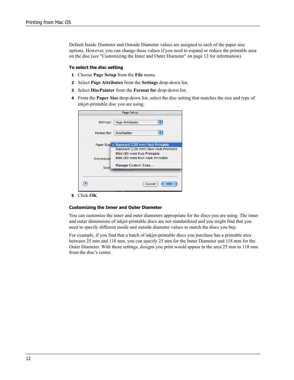 Customizing the inner and outer diameter | Dymo Disc Painter User Manual | Page 16 / 56