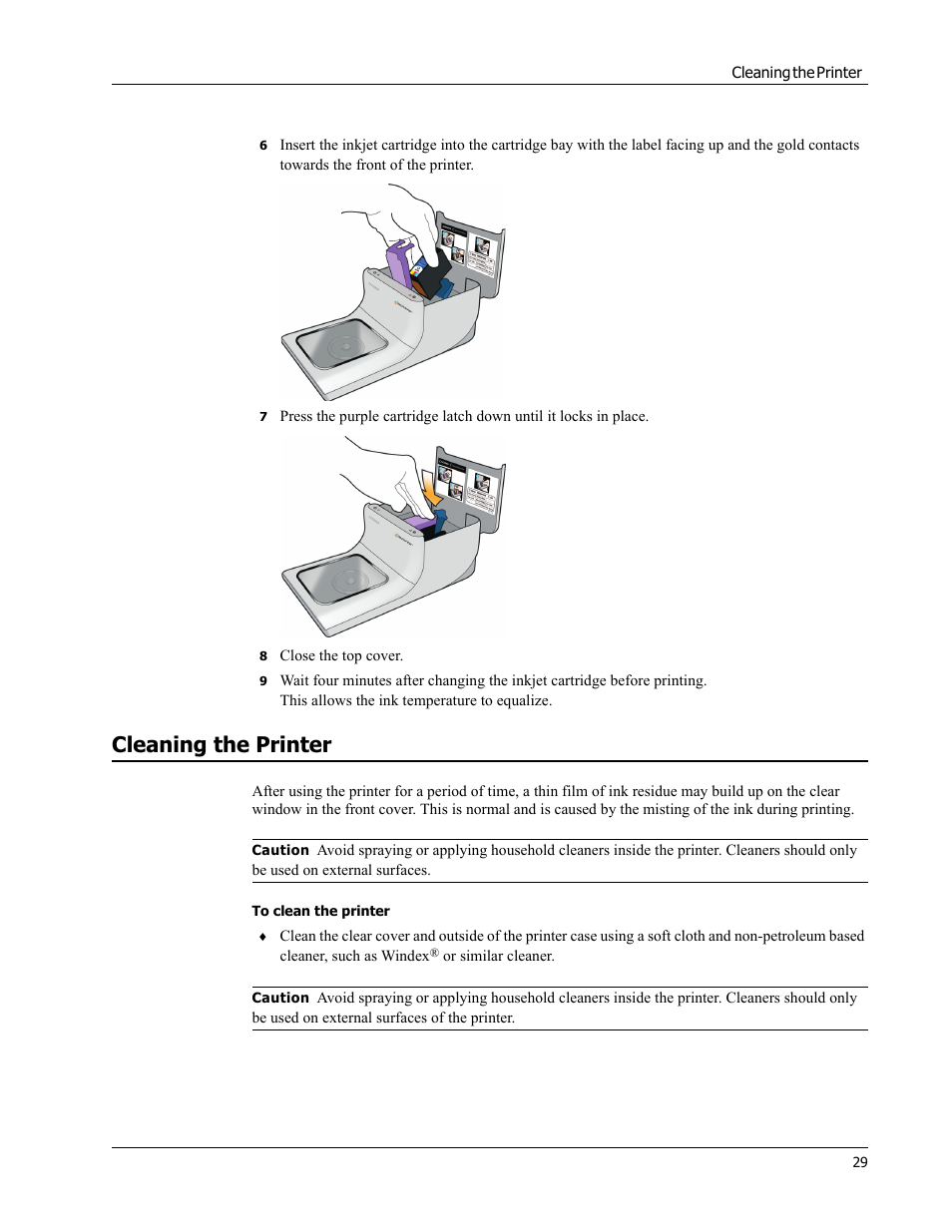 Cleaning the printer | Dymo Disc Painter User Manual | Page 33 / 56