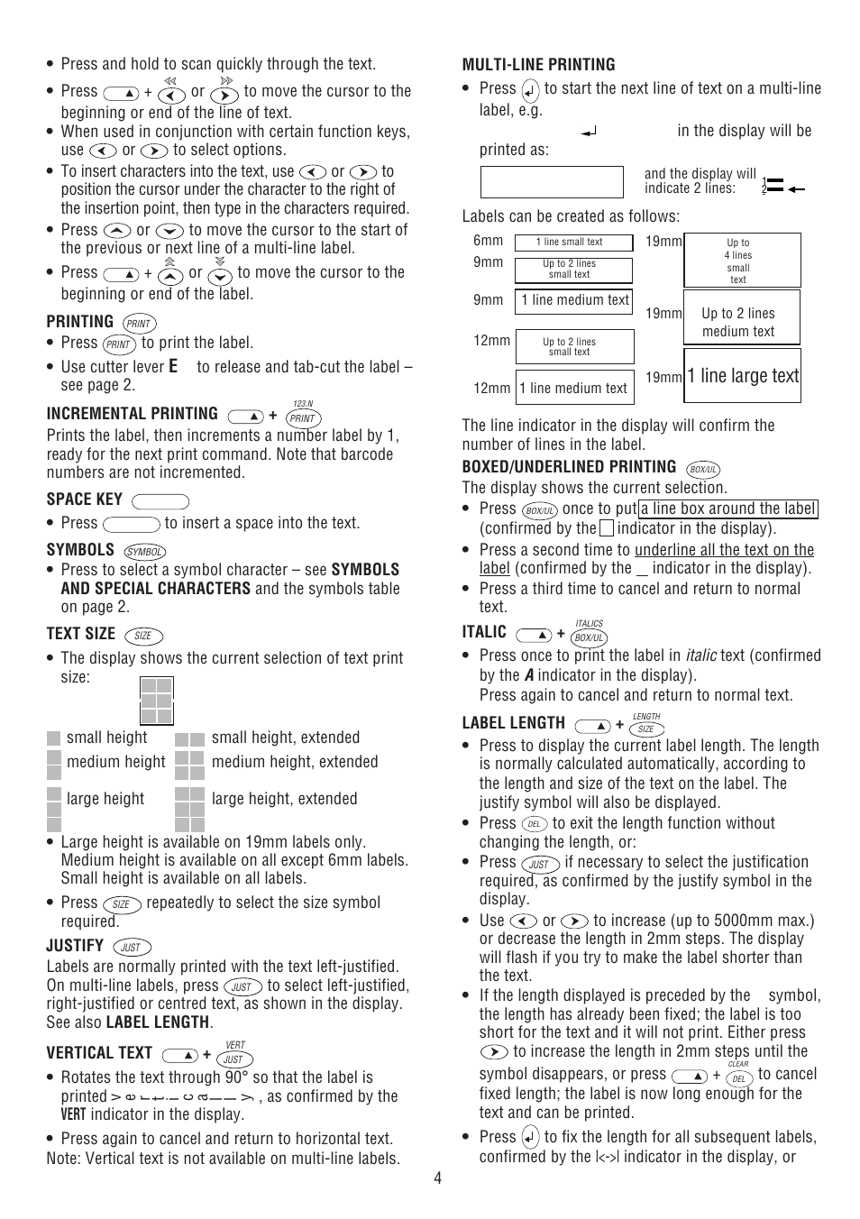 1 line large text | Dymo 5500 User Manual | Page 3 / 5