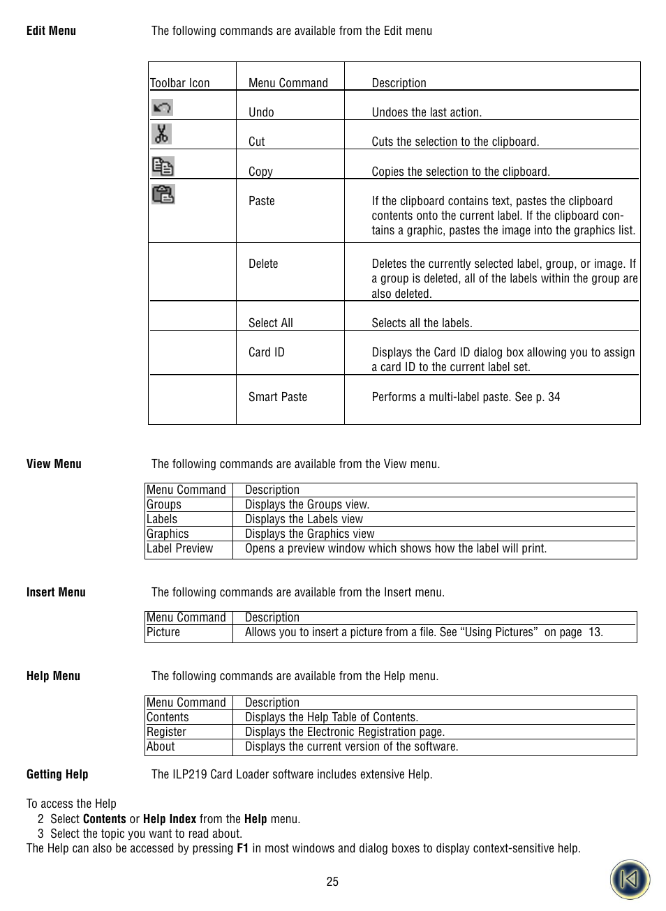 Getting help | Dymo ILP219 User Manual | Page 27 / 40