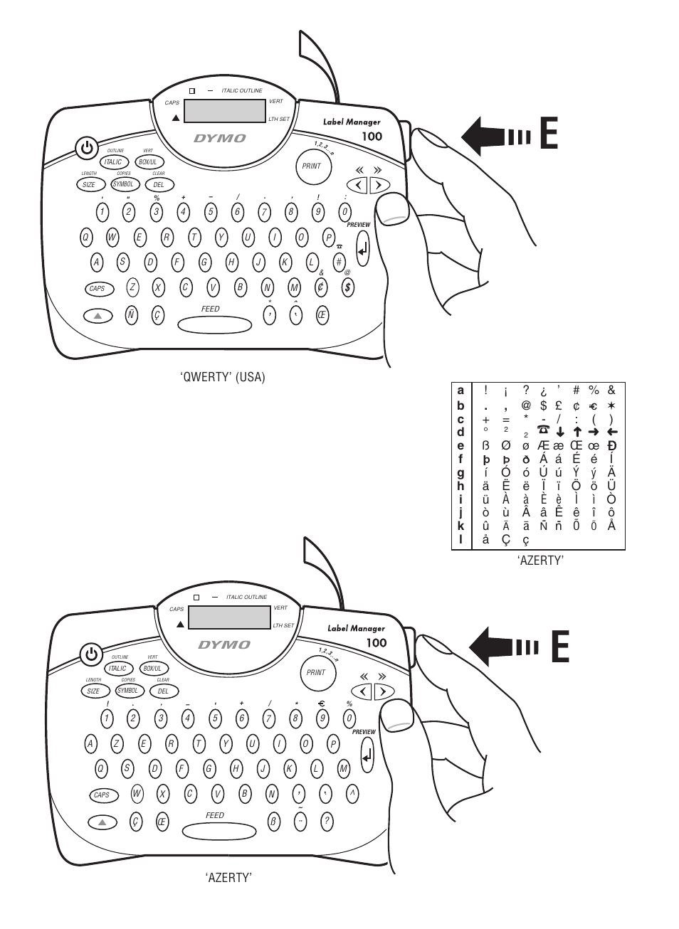 Dymo LabelManager 100 User Manual | Page 3 / 10