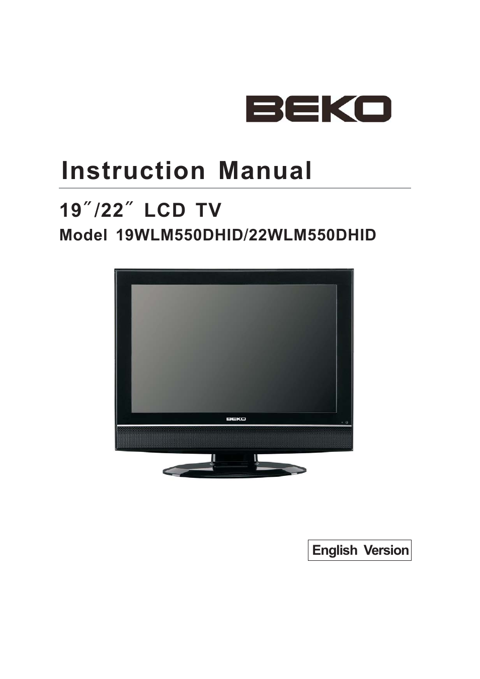Beko 22WLM550DHID User Manual | 33 pages