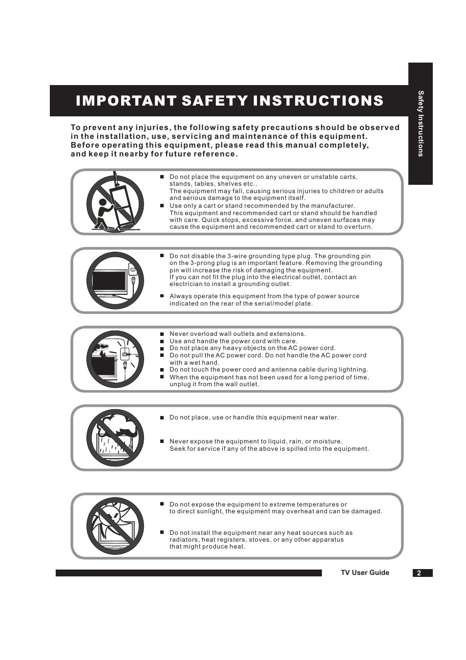 Important safety instructions | Beko 22WLM550DHID User Manual | Page 3 / 33