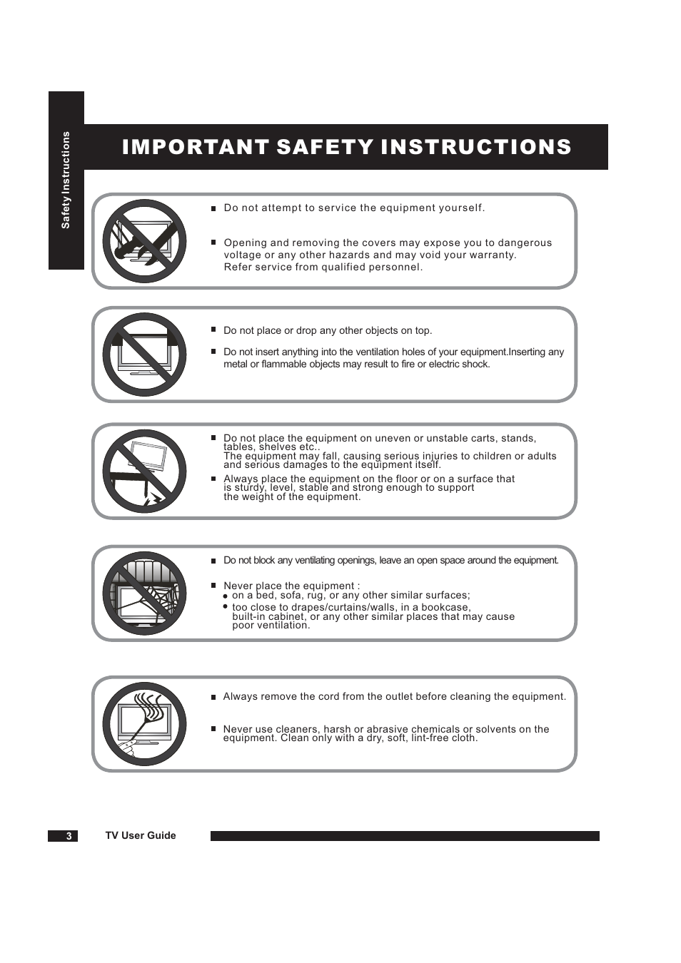 Important safety instructions | Beko 22WLM550DHID User Manual | Page 4 / 33
