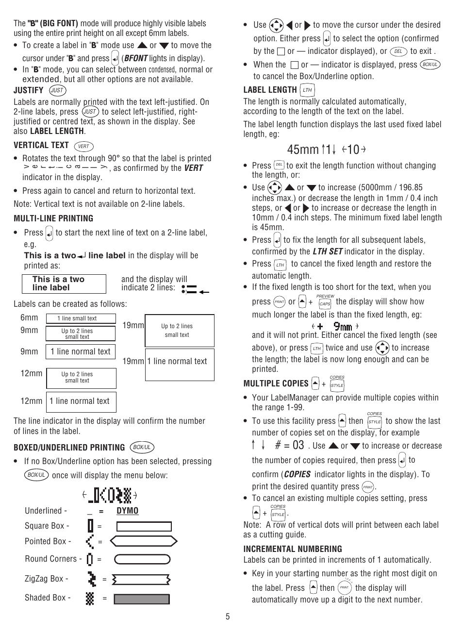 Dymo LabelManager 200 User Manual | Page 9 / 12