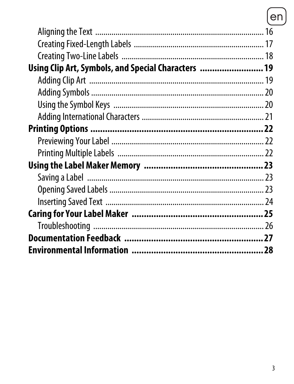 Dymo LabelManager 260P User Manual | Page 3 / 114