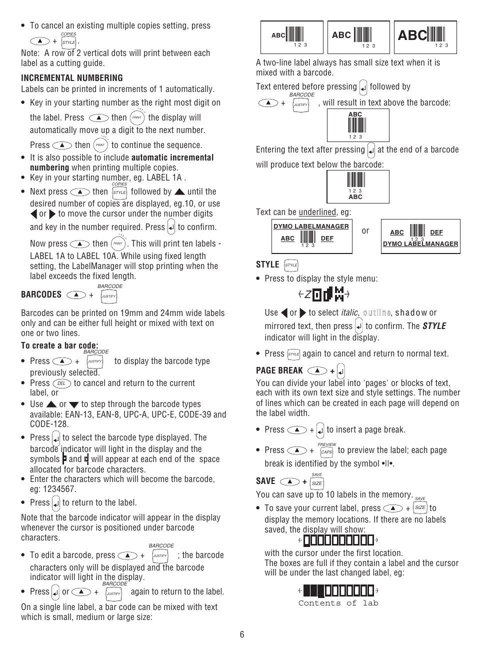 Dymo LabelManager 300 User Manual | Page 10 / 12