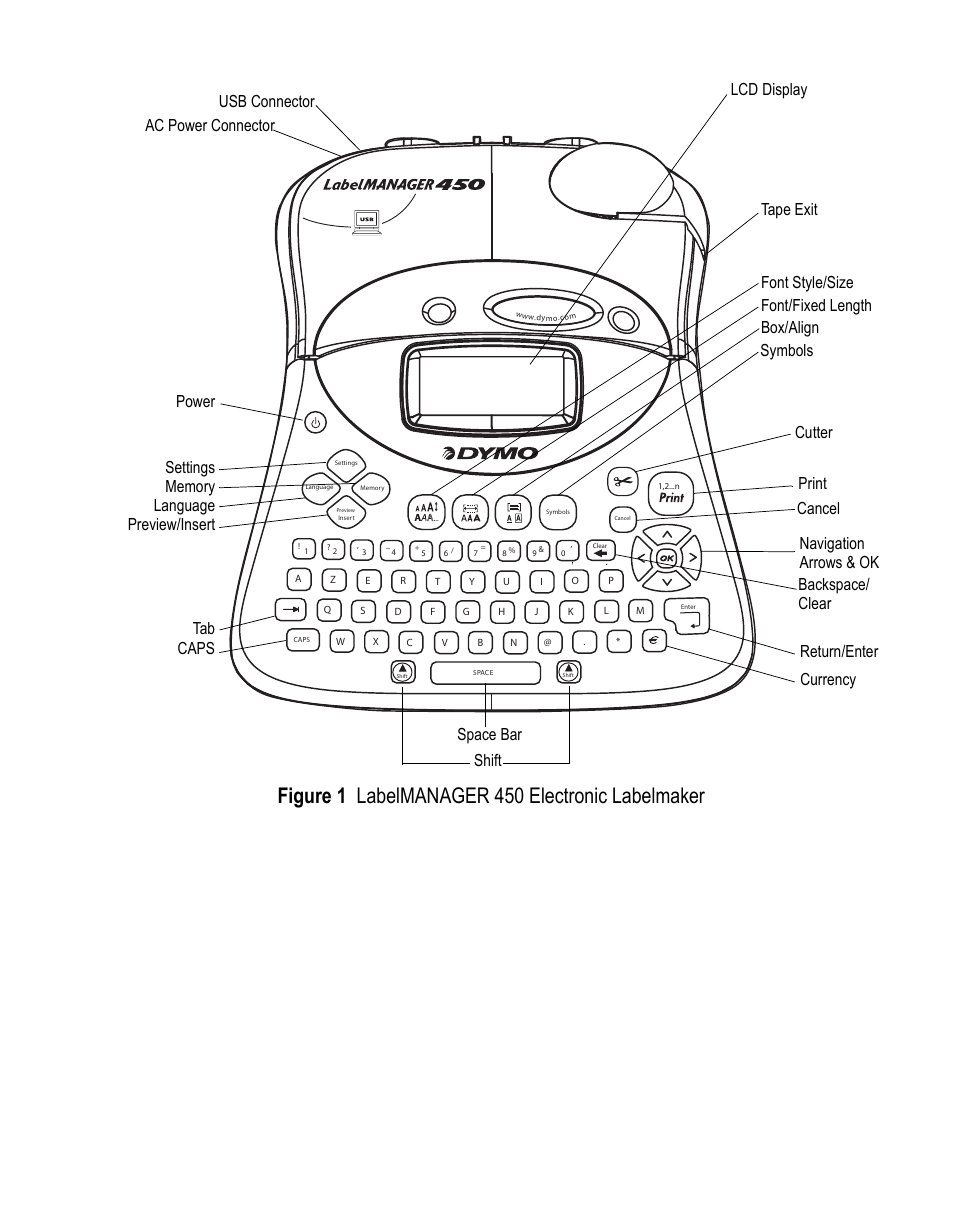 Dymo LabelManager 450 User Manual User Manual | 16 pages