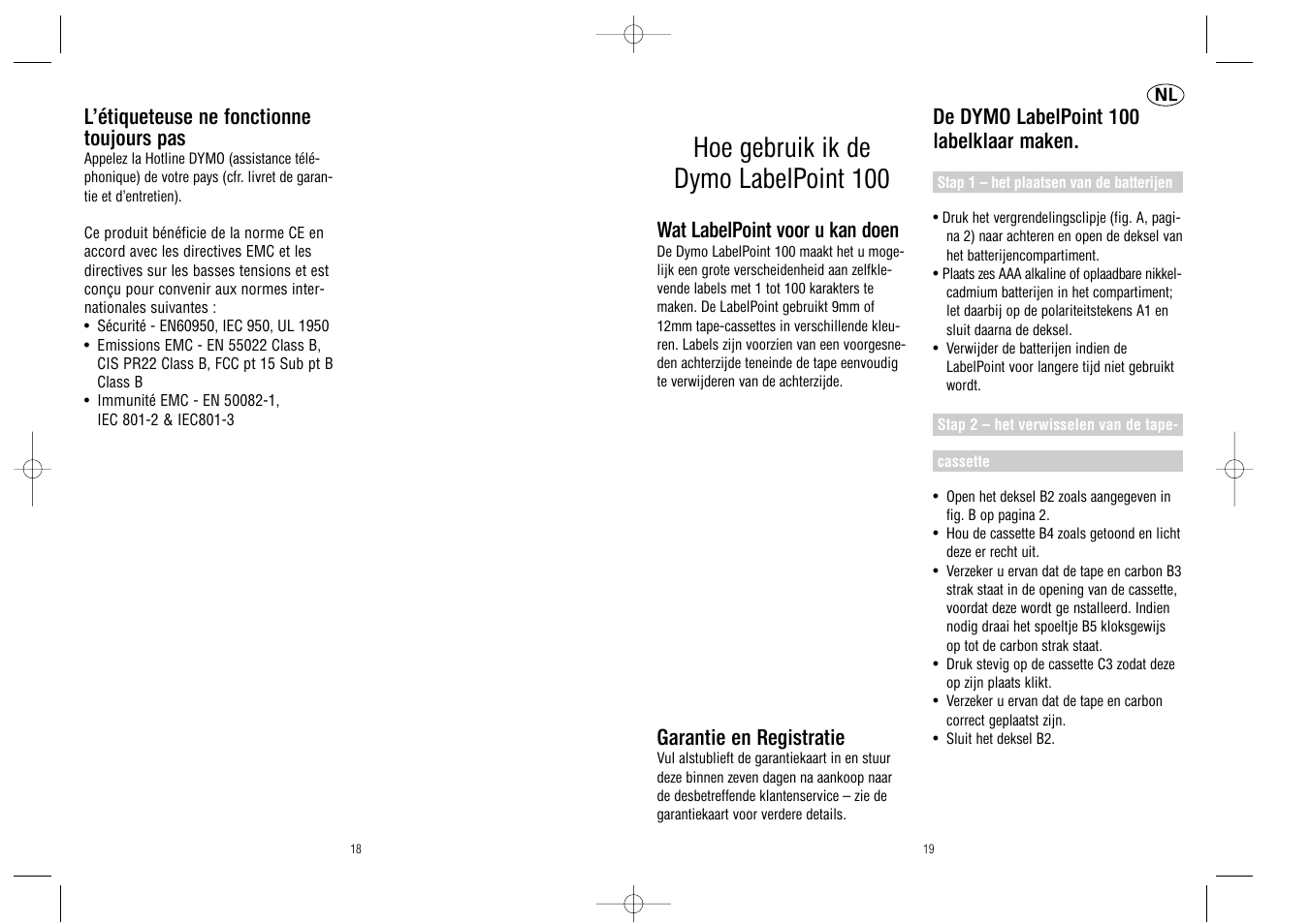 Hoe gebruik ik de dymo labelpoint 100 | Dymo LabelPoint 100 User Manual | Page 10 / 18