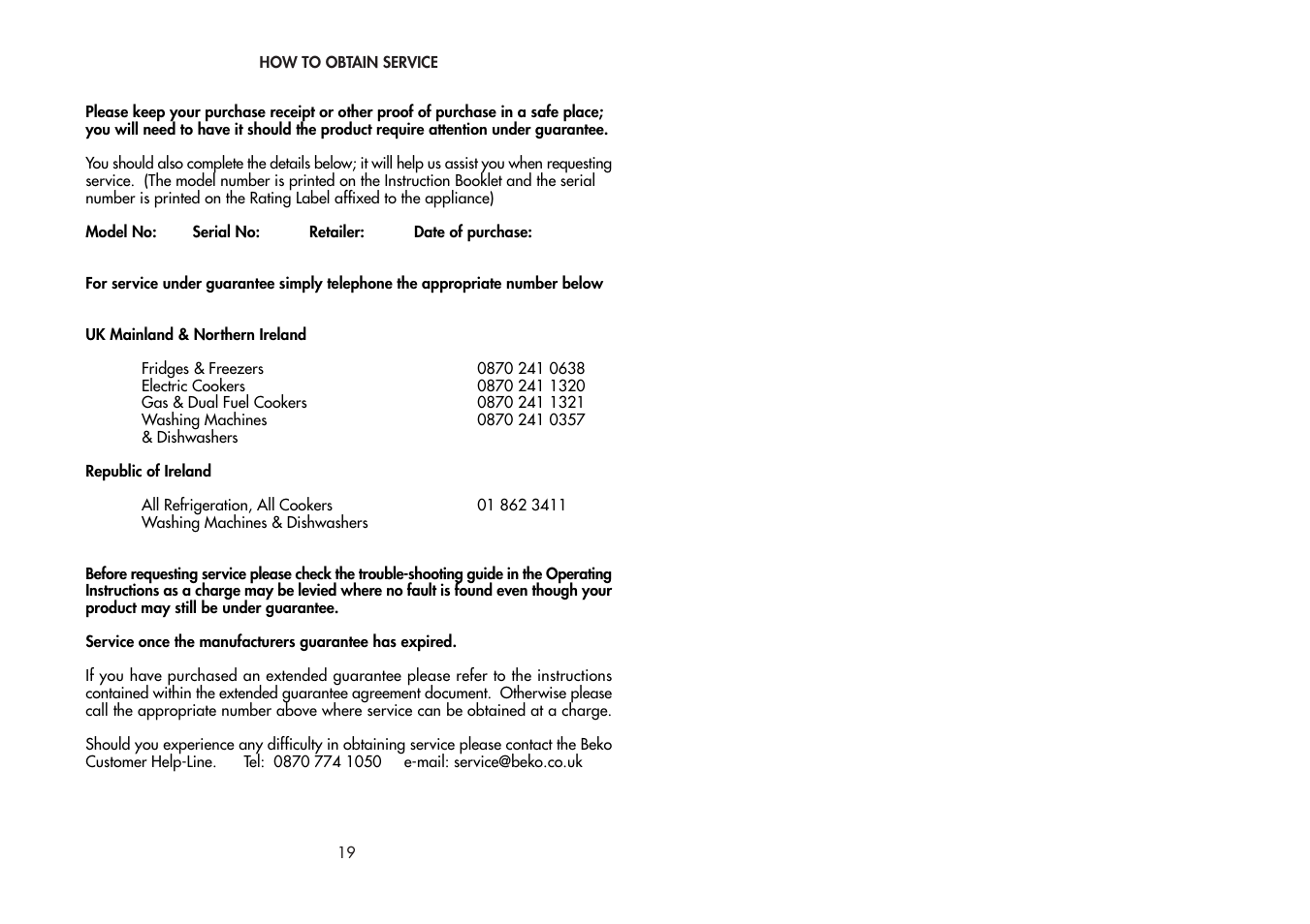 Beko CDA543F User Manual | Page 11 / 11