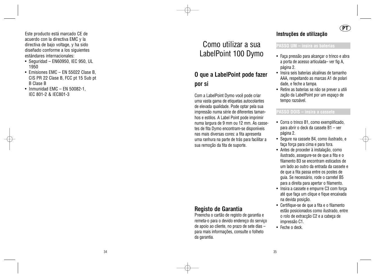 Como utilizar a sua labelpoint 100 dymo | Dymo LabelPoint 100 User Manual | Page 18 / 26