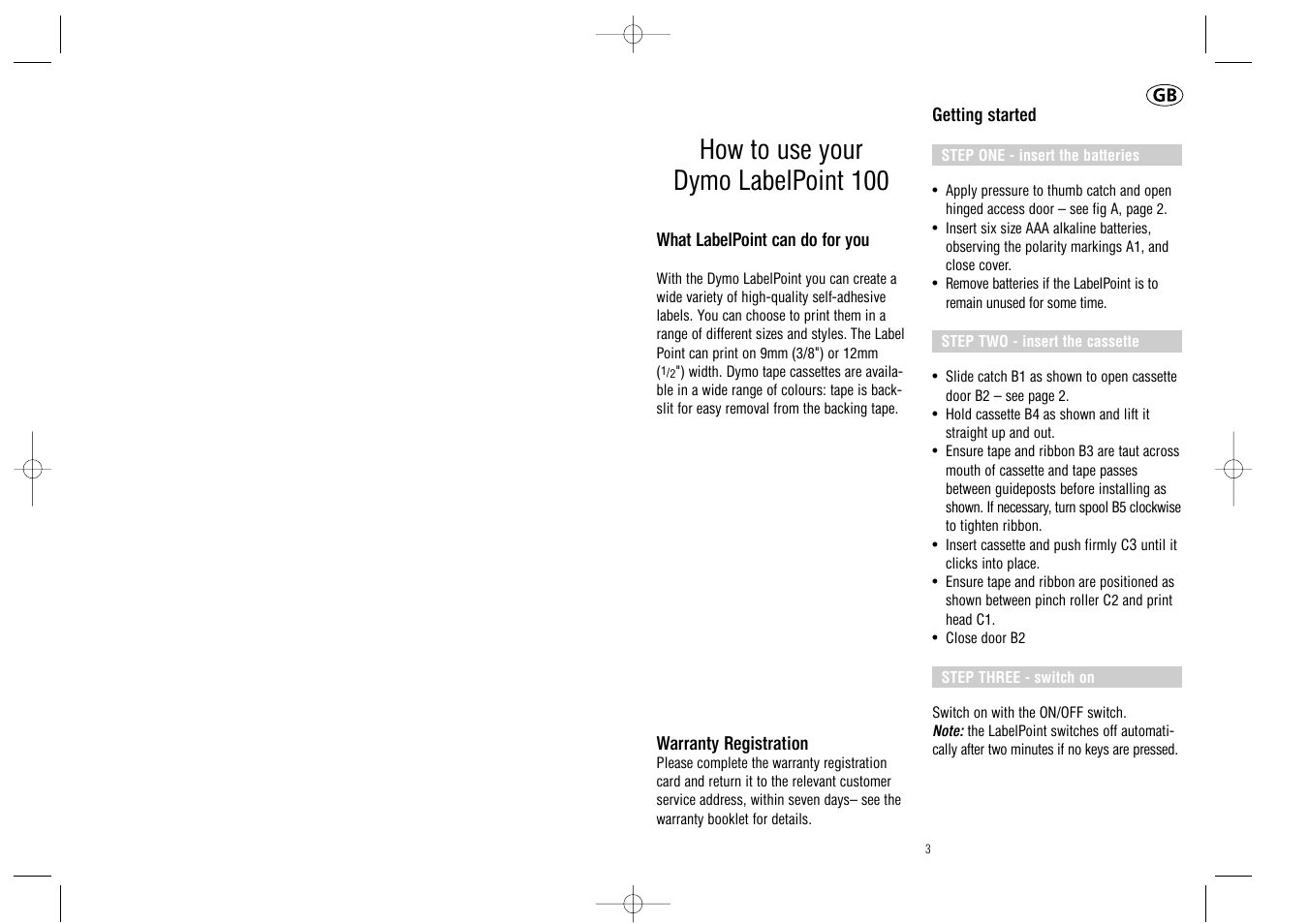 How to use your dymo labelpoint 100 | Dymo LabelPoint 100 User Manual | Page 2 / 26