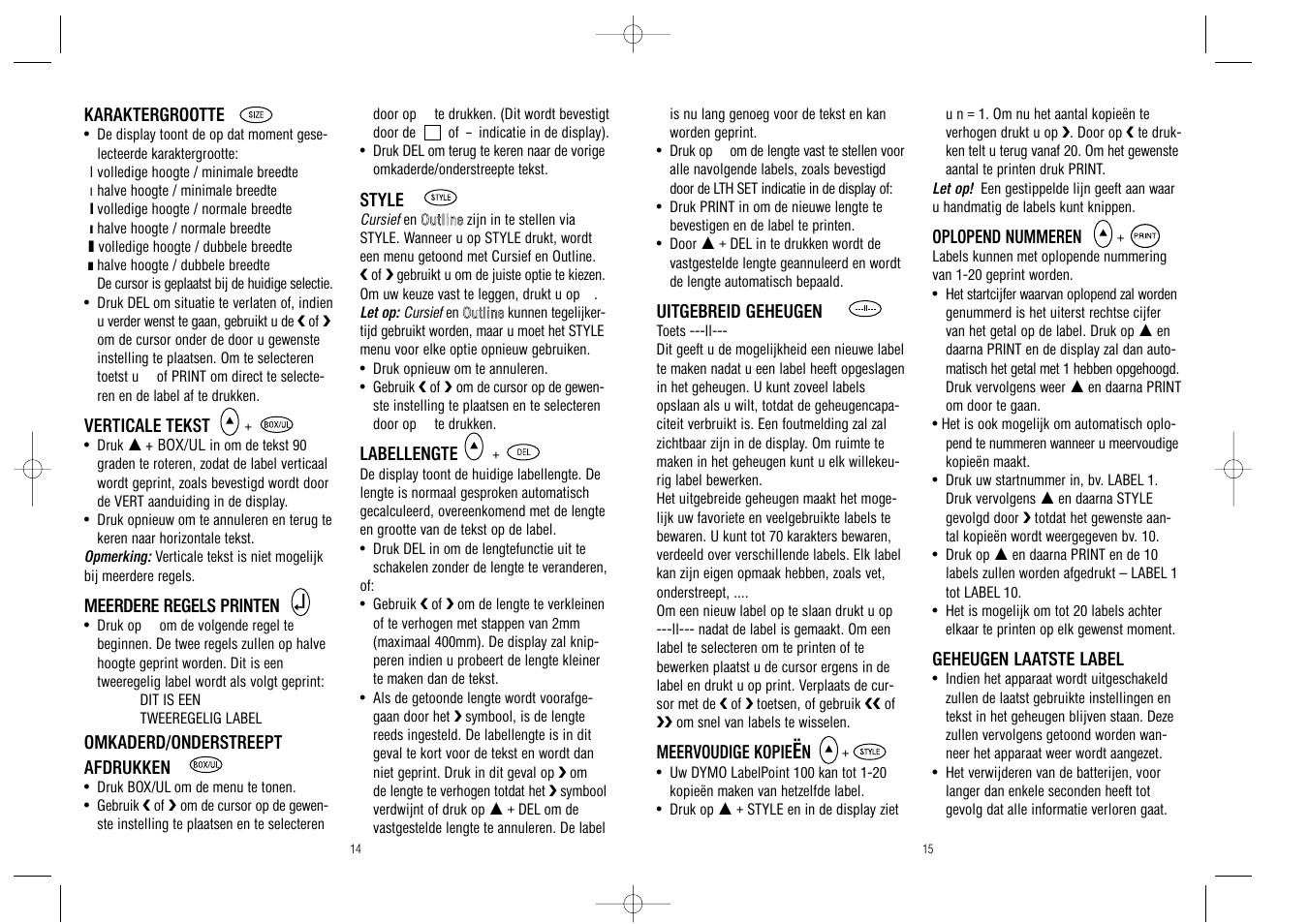 Dymo LabelPoint 100 User Manual | Page 8 / 26
