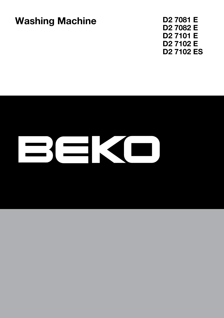 Beko D2 7082 E User Manual | 36 pages