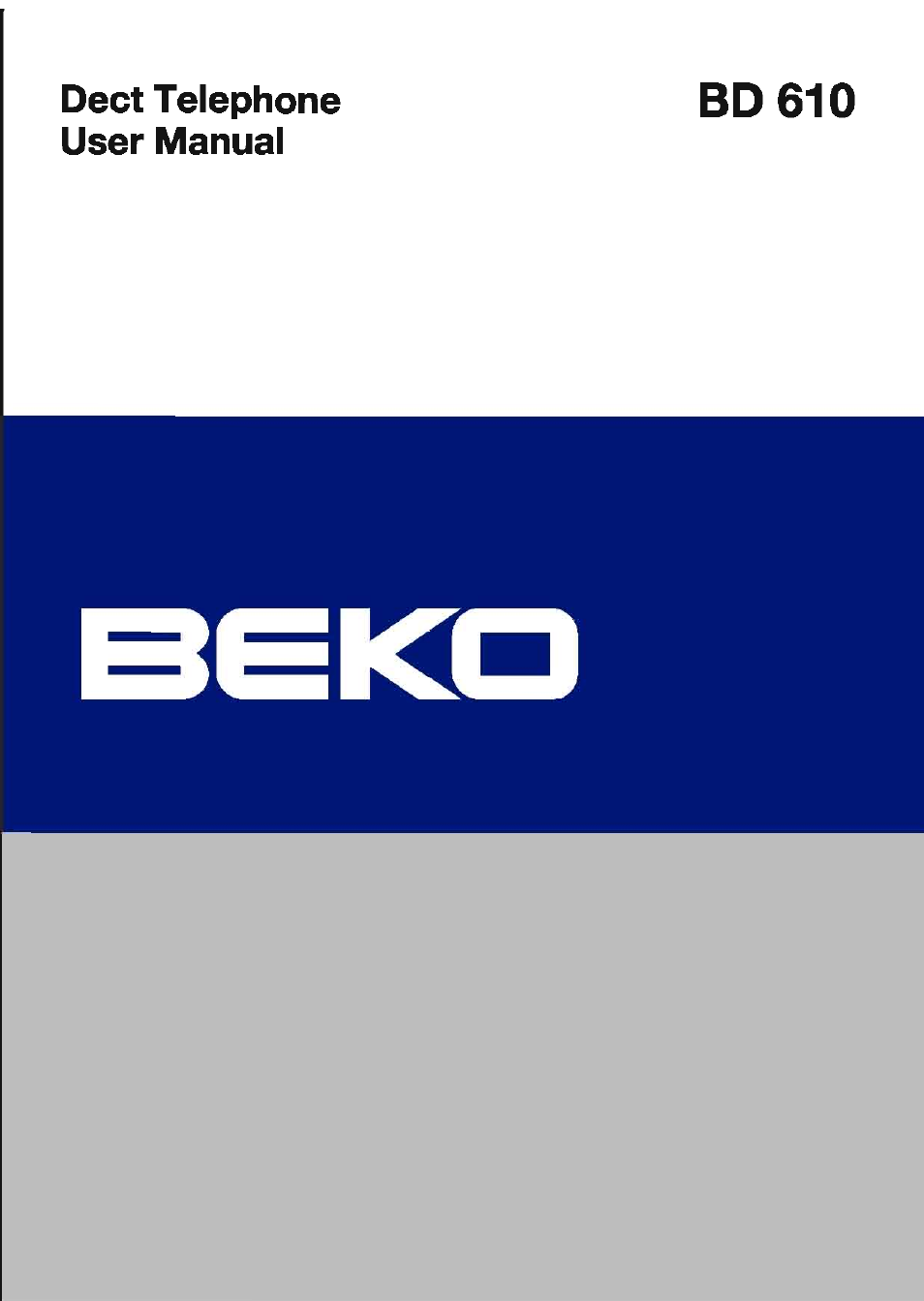 Beko BD-610 User Manual | 26 pages
