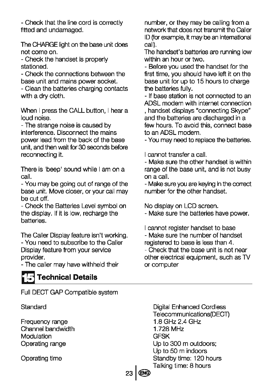 Cl technical details | Beko BD-610 User Manual | Page 25 / 26